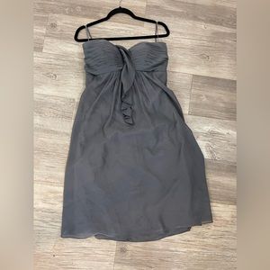 Strapless semi formal dress